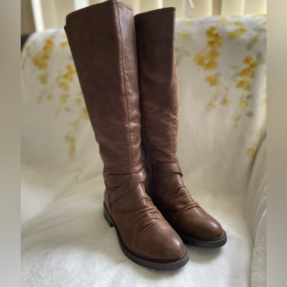 Baretraps cathleen tall riding boots Brown size 8w WC  knee-high